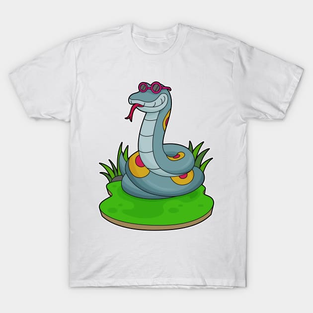 Snake Sunglasses T-Shirt by Markus Schnabel